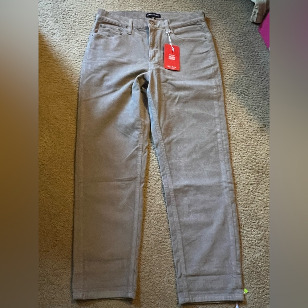 Lucky Brand gray corduroy Relaxed Straight Pants